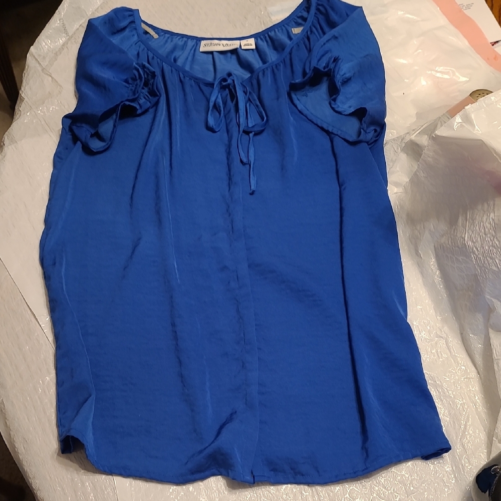 St. John's Bay Vibrant Blue Blouse